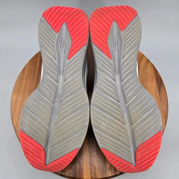 Skechers Shoes Men's 14 Gray Orange Mesh Lace Up Athletic Running Sneakers - Picture 8 of 9